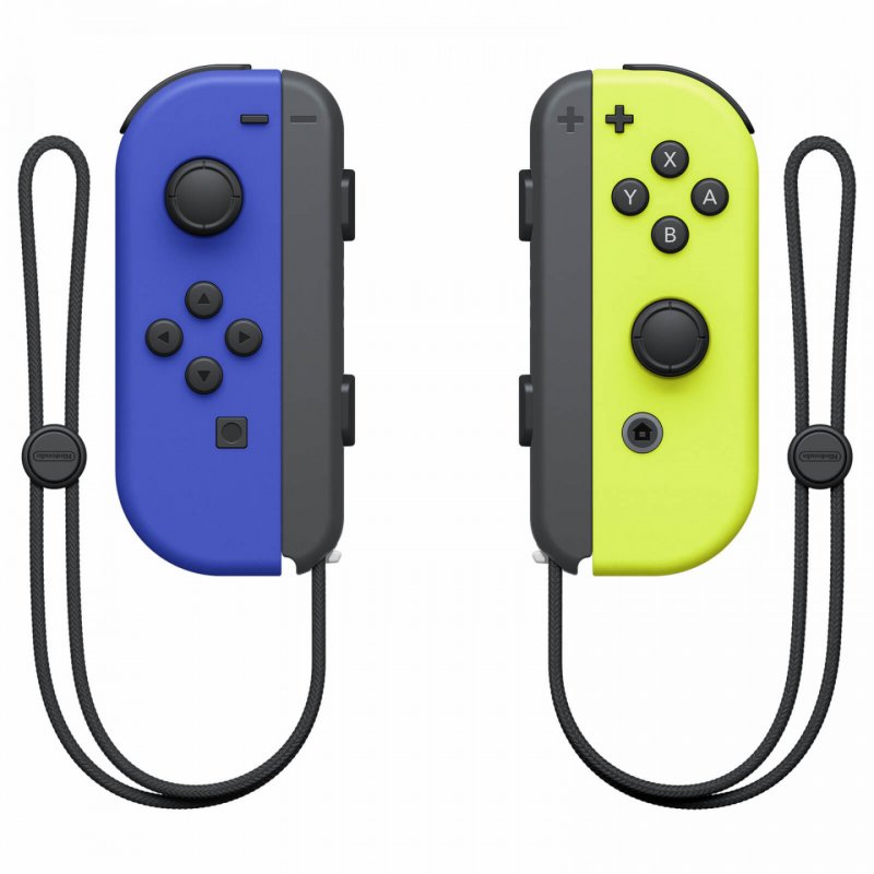 Paire de Manettes Joy-Con Gauche Bleue/Droite Jaune Néon