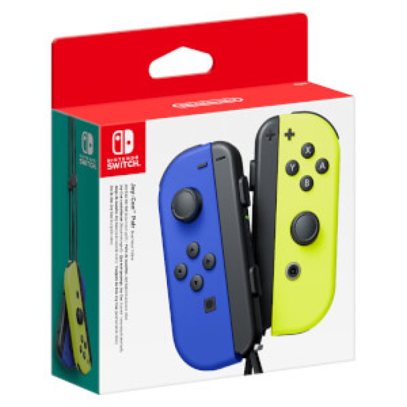 Paire de Manettes Joy-Con Gauche Bleue/Droite Jaune Néon