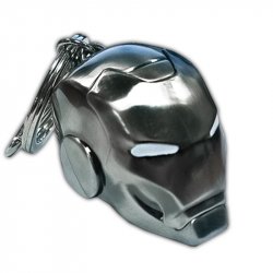 MARVEL - 3D Metal Keychain Blister Box - Iron Man SILVER Helmet