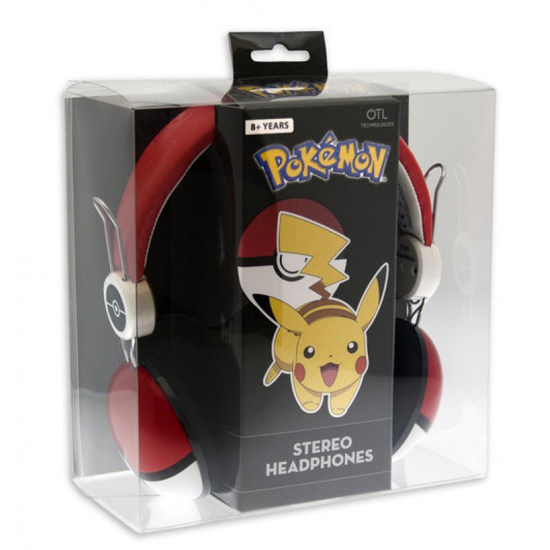 OTL Technologies Pokémon Pokeball Écouteurs Avec fil Arceau Musique Noir, Rouge, Blanc