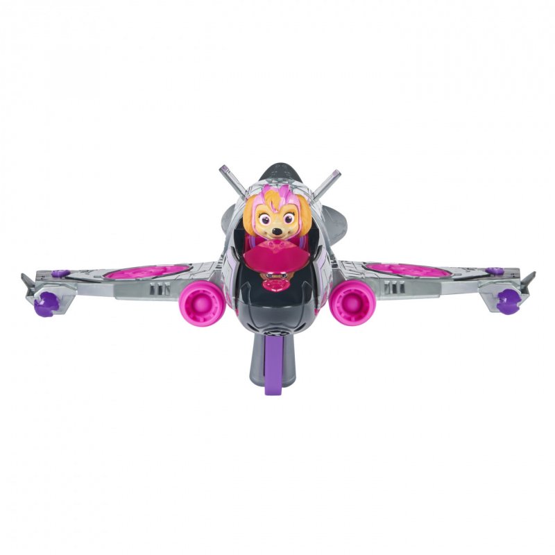PAW Patrol : The Mighty Movie, Transforming Rescue Jet with Skye Mighty Pups Action Figure, Lights and Sounds, Kids Toys