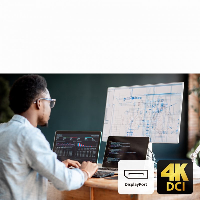 ATEN Commutateur KVM à 2 ports 4K DisplayPort USB-C avec passage d'alimentation