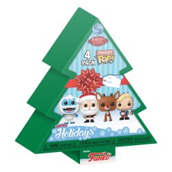 Funko Pocket Pop! Keychain 4-Pack: Rudolph - Tree Holiday Box