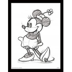 DISNEY - Framed 30X40 Print - Minnie Mouse Sketched Single