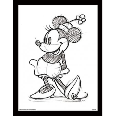 DISNEY - Framed 30X40 Print - Minnie Mouse Sketched Single