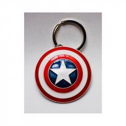 Semic Distribution Captain America shield Porte-clés Bleu, Rouge, Blanc