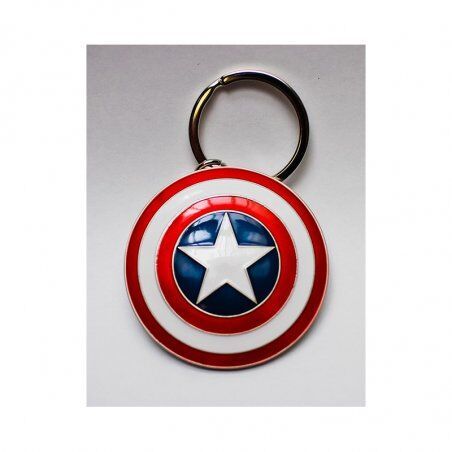 Semic Distribution Captain America shield Keyring Blue, Red, White