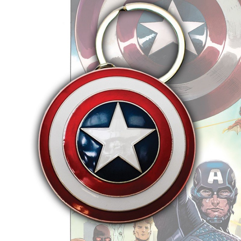Semic Distribution Captain America shield Porte-clés Bleu, Rouge, Blanc