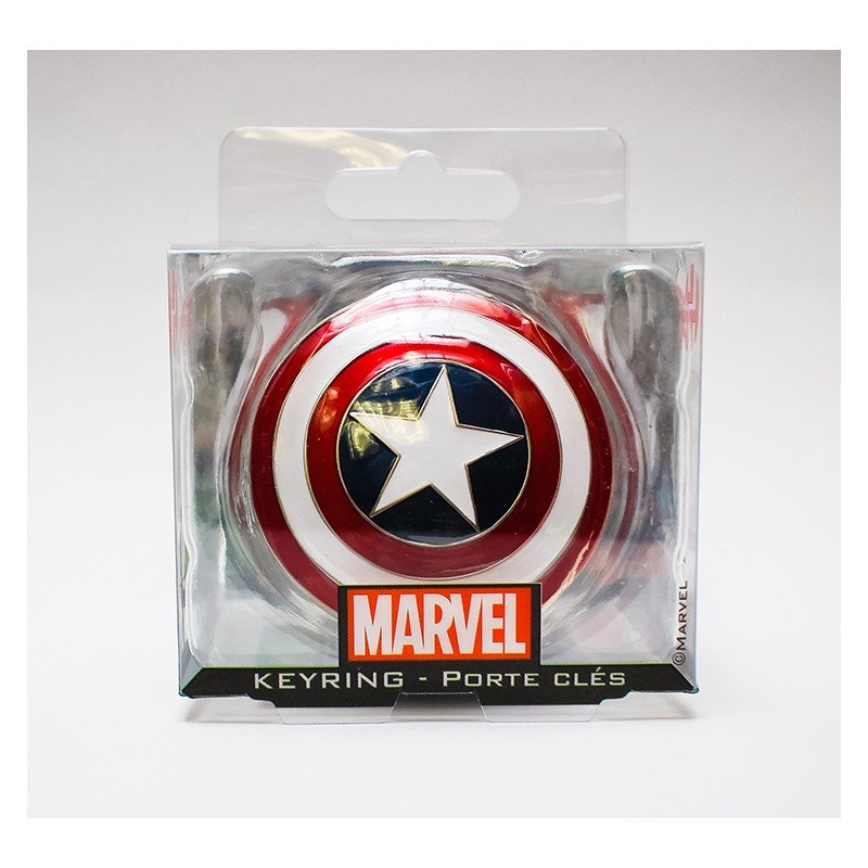 MARVEL - 3D Metal Keychain Blister Box - Captain America Shield