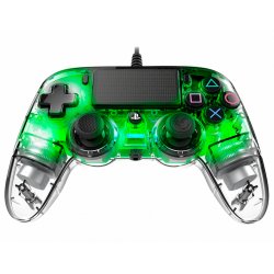 NACON PS4OFCPADCLGREEN Gaming Controller Green, Transparent USB Gamepad Analogue / Digital PC, PlayStation 4