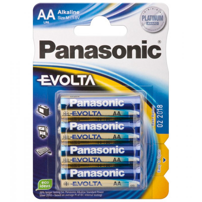 PANASONIC - Piles Alcaline Evolta AA-LR06 X 4