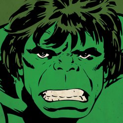 MARVEL COMICS - Canvas 40X40 '38mm' - HULK Close-Up