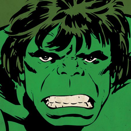 MARVEL COMICS - Canvas 40X40 '38mm' - HULK Close-Up