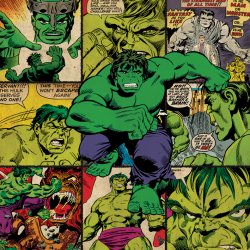 MARVEL COMICS - Canvas 40X40 '38mm' - Hulk Squares