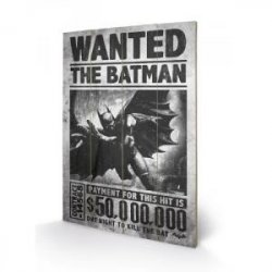 BATMAN - Wanted - Impression sur bois 40x59cm