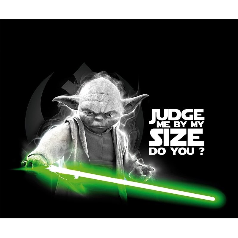 STAR WARS - T-Shirt Yoda Judge me ... - Black (XL)