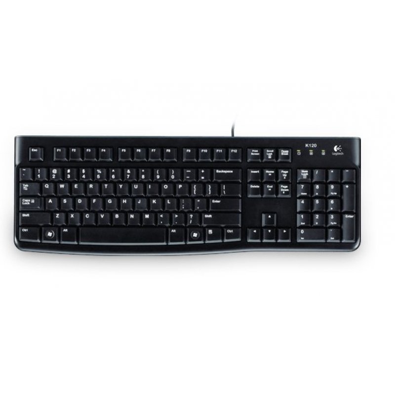Logitech K120 Corded Keyboard clavier USB QWERTZ Allemand Noir
