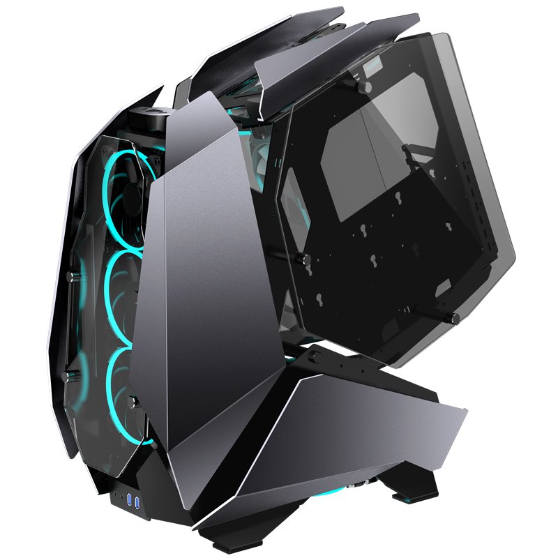 Jonsbo compatible MOD5 Big-Tower Showcase, Tempered Glass - grau