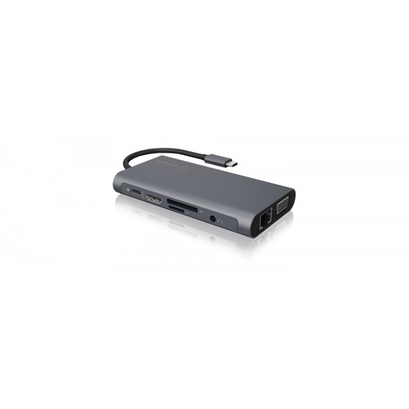 RaidSonic ICY BOX IB-DK4040-CPD - Docking Station - VGA, HDMI