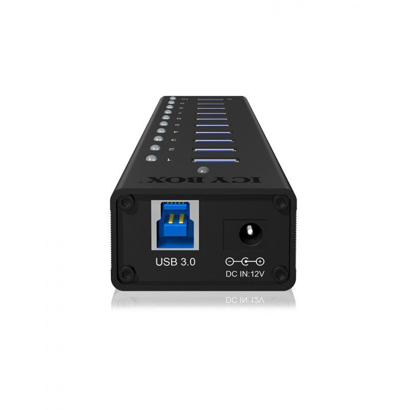 ICY BOX IB-AC6110 USB 3.2 Gen 1 (3.1 Gen 1) Type-B 5000 Mbit/s Black