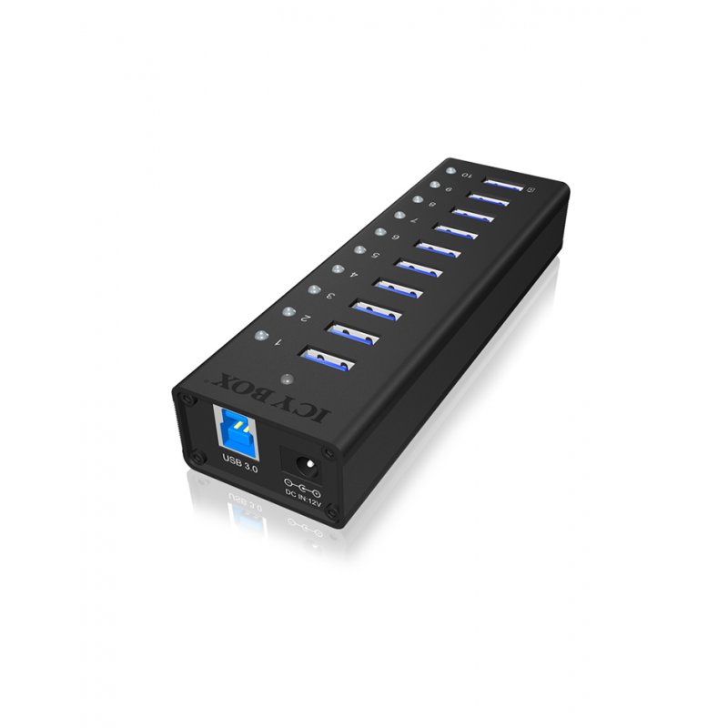 ICY BOX IB-AC6110 USB 3.2 Gen 1 (3.1 Gen 1) Type-B 5000 Mbit/s Noir