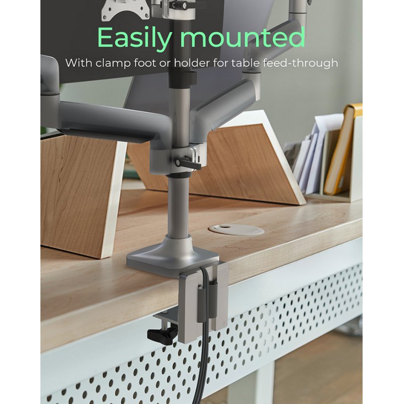 ICY BOX IB-MS505-TI 81.3 cm (32") Black, Silver Desk