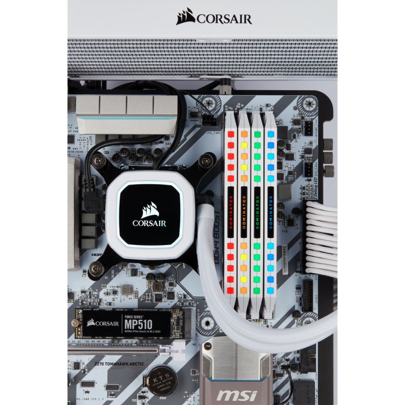 Dominator Platinum RGB 32 Go (4 x 8 Go) DDR4 3200 MHz CL16 - Blanc