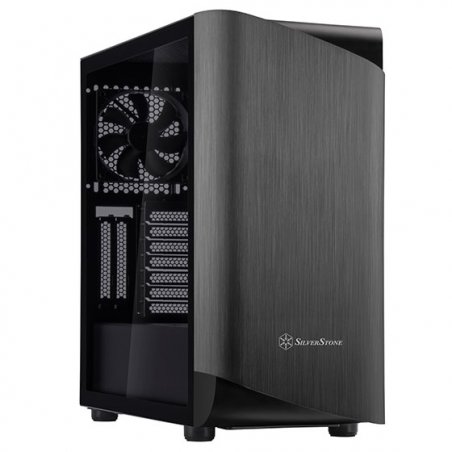 Silverstone SETA A1 Midi Tower Noir, Titane