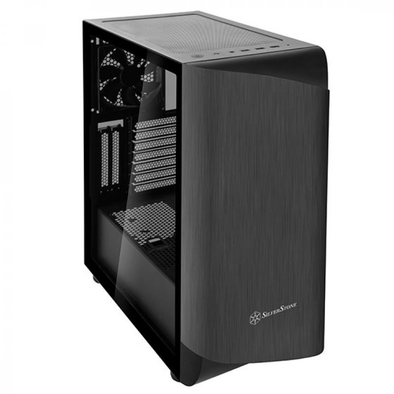 Silverstone SETA A1 Midi Tower Noir, Titane