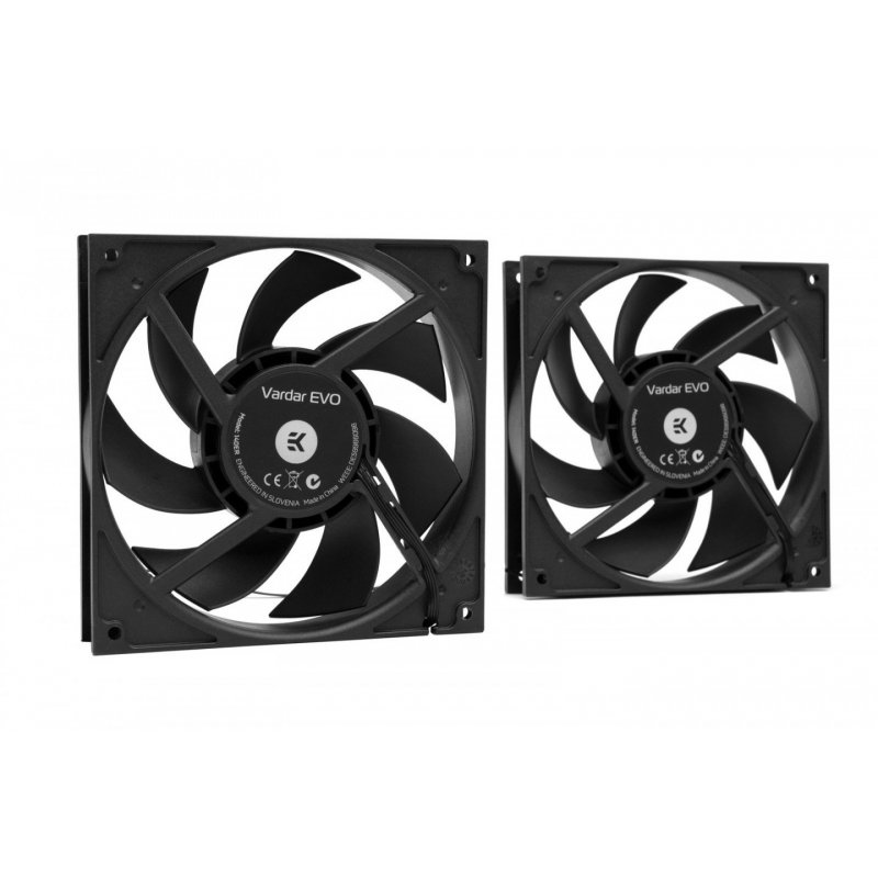 EK Water Blocks compatible EK-Vardar EVO 140ER Black BB (500-2000rpm) - 2er-Pack, schwarz