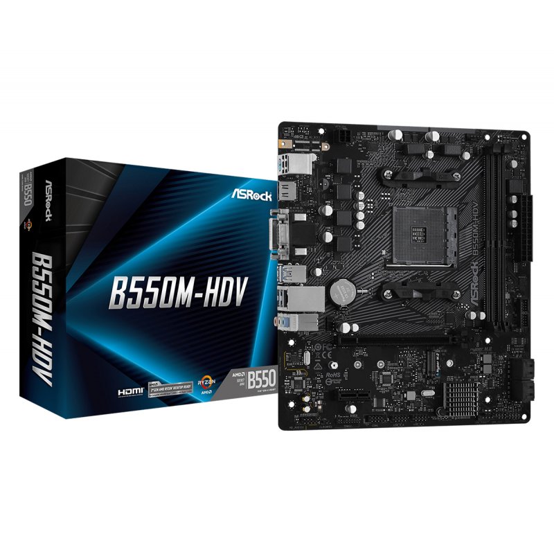ASRock B550M-HDV, AMD B550 Mainboard - Sockel AM4