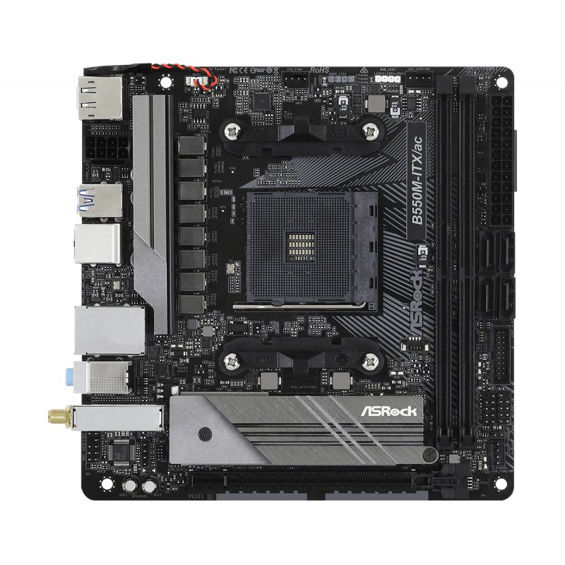 ASRock B550M-ITX/ac - Motherboard - Mini-ITX - Socket AM4 - AMD B550