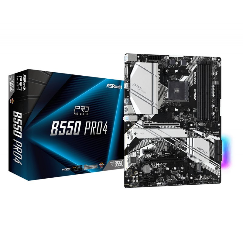 ASRock B550 Pro4, AMD B550 Mainboard - Sockel AM4