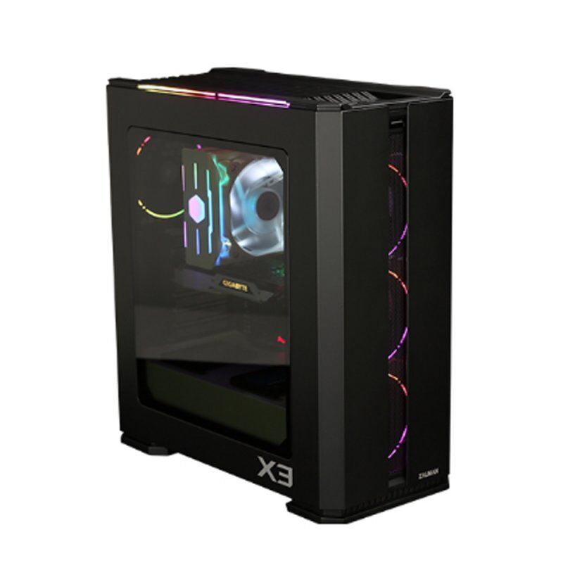 Zalman compatible X3 Midi-Tower - Tempered Glass, ARGB, schwarz