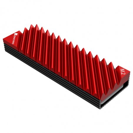 Jonsbo M.2-3 RED système de refroidissement d’ordinateur Disque électronique Dissipateur thermique/Radiateur Noir, R