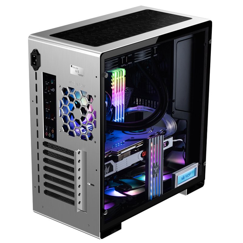 Jonsbo compatible U5 Midi-Tower, Tempered Glass - silber