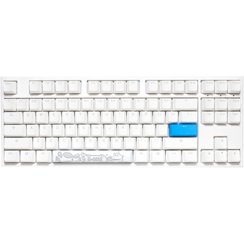 Ducky compatible ONE 2 TKL PBT Gaming Clavier, MX-Silent-Red, RGB LED - we