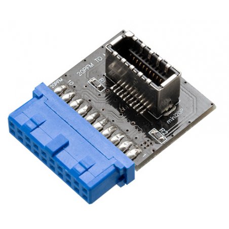 Akasa AK-CBUB51-BK cable gender changer USB 3.0 19-pin header USB 3.1 A Blue