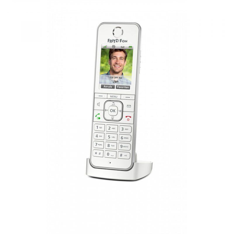 FRITZ!Fon C6 Téléphone DECT Identification de l'appelant Blanc