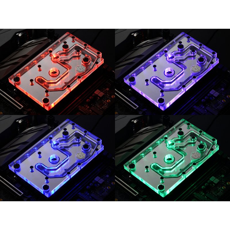 Bitspower Monoblock pour ASRock X399M Taichi RGB Nickel - Acryl