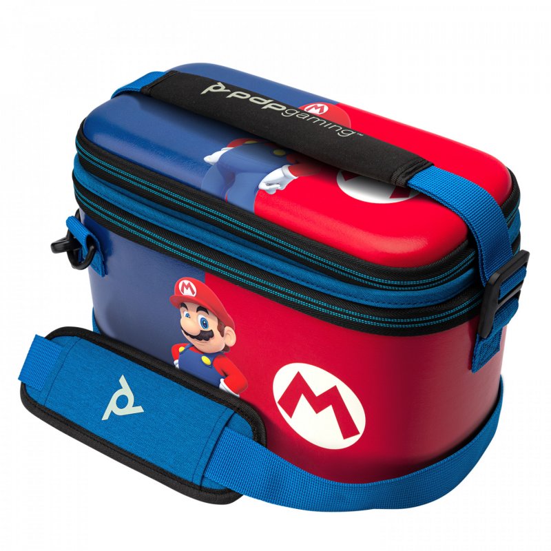 PDP Overnight Hardshell case Nintendo Blue, Red
