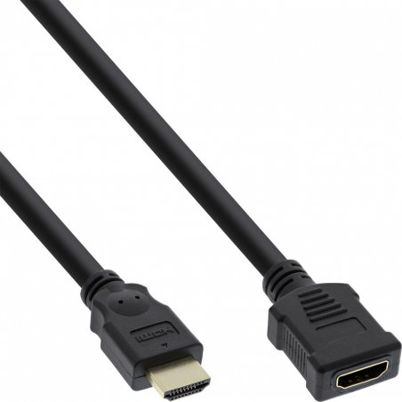 InLine compatible HDMI Verlängerung Stecker / Buchse, noir - 2m