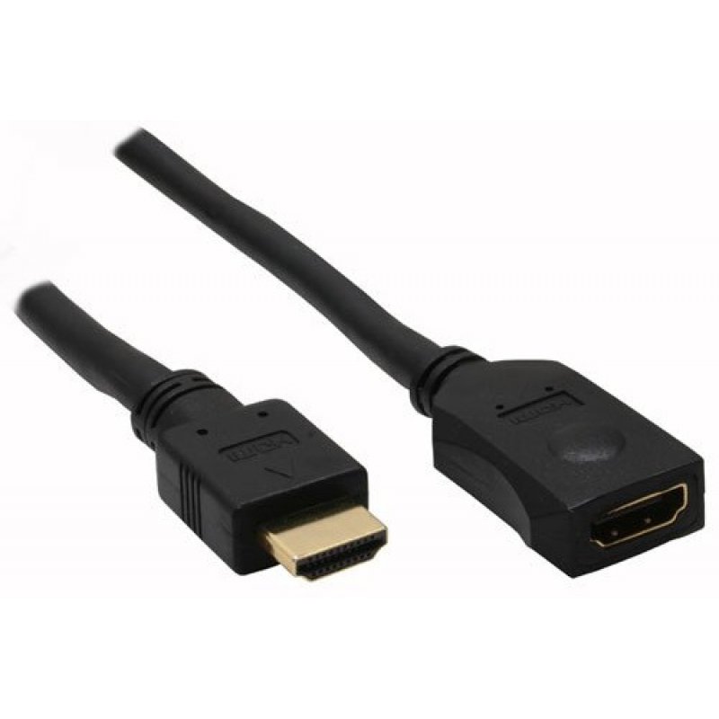 InLine HDMI M-F 3m HDMI cable HDMI Type A (Standard) Black