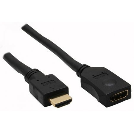 InLine HDMI M-F 3m HDMI cable HDMI Type A (Standard) Black