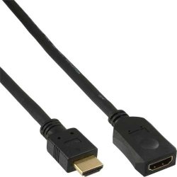 InLine compatible HDMI Verlängerung Stecker / Buchse, noir - 1m