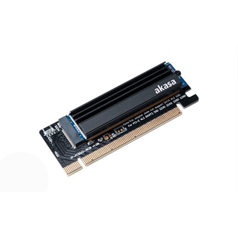 Akasa compatible M.2 PCIe Adapter mit Kühler - schwarz