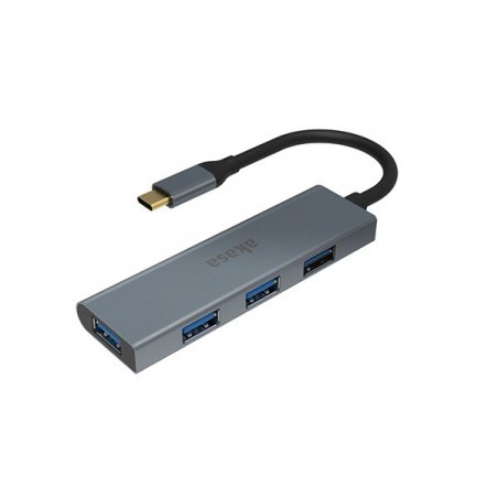 Akasa compatible USB Type C - 4 x Type A - argent