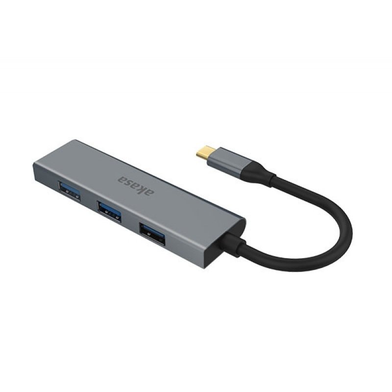Akasa compatible USB Type C - 4 x Type A - argent