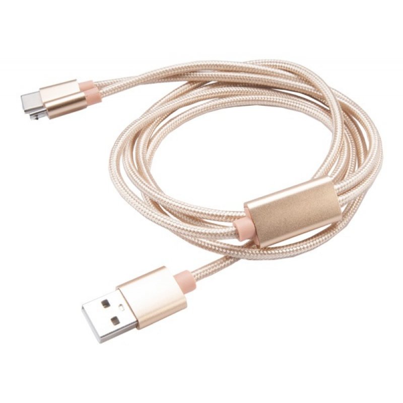 Akasa compatible 2 in 1 USB 2.0 Câble Typ A zu Micro-B und Typ C - 1m, gold