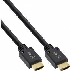 InLine compatible 8K4K Ultra High Speed HDMI Kabel, schwarz - 1m